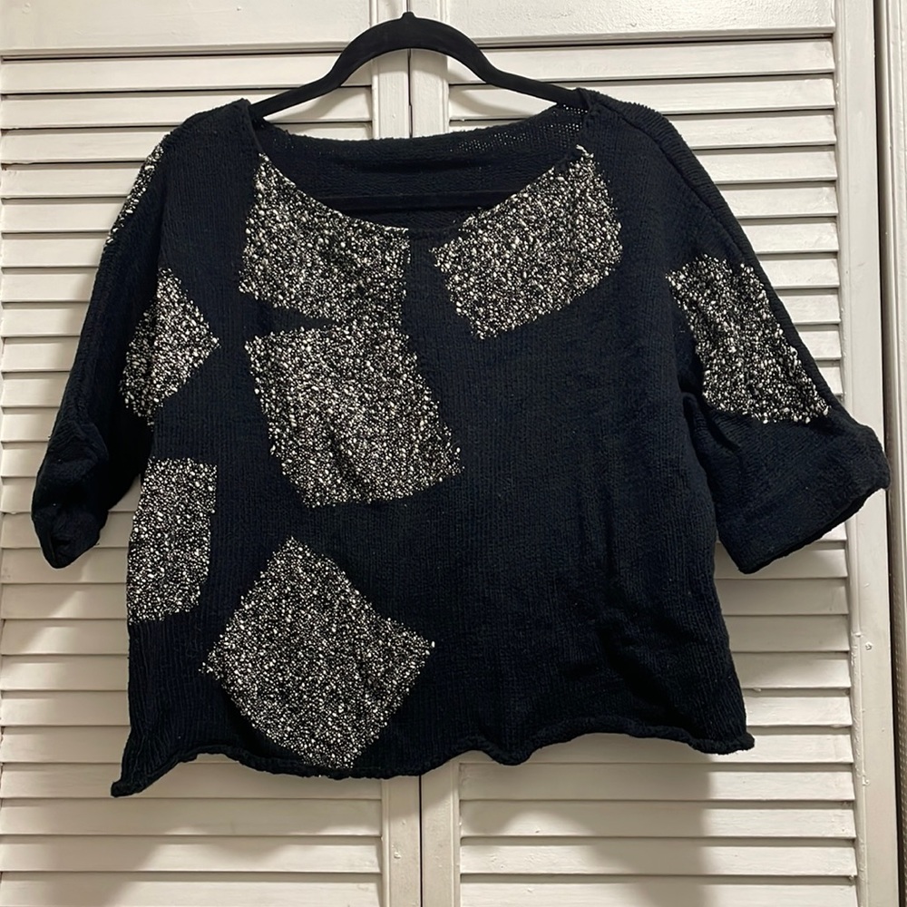 Diane Von Furstenberg cotton-blend knit boxy crop sweater